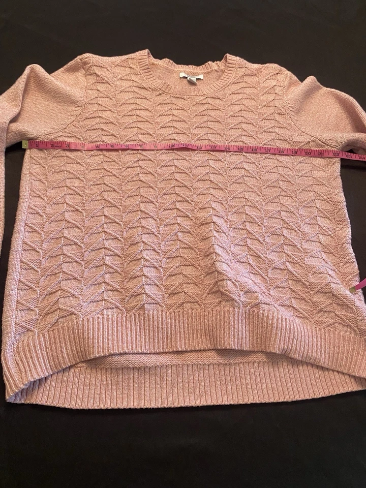 Croft & Barrow женщин длинным рукавом розовый пуловер свитер Sz XXL вязаный уютный осени - Изображение 4 из 4