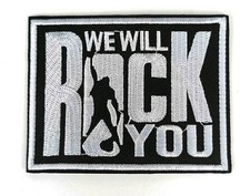 Queen "We Will Rock You" PATCH Embroidered 3 1/8" x 2 3/8" Iron Sew On Freddie
