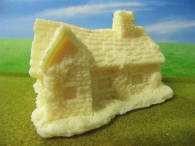 15MM PMC SPIELE 1505 (BEMALT) GROSSES RUSTIKALES COTTAGE ZIEGELDACH - MITTELALTER ECW 