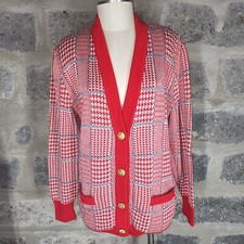 unbranded vintage 80's nautical knit cardigan sweater made in USA