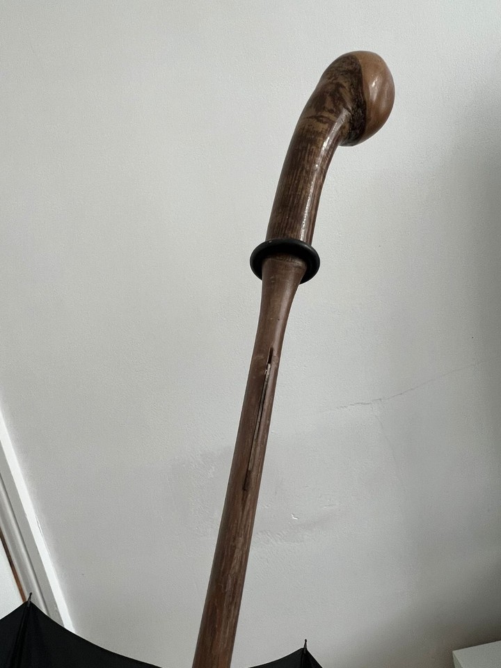 Antique Vintage Wood umbrella Walking Stick eBay