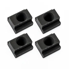 4 Pieces 3/8”-16 Threaded T-Slot Nuts, Black Oxide Finish Hardware Sliding Nut T