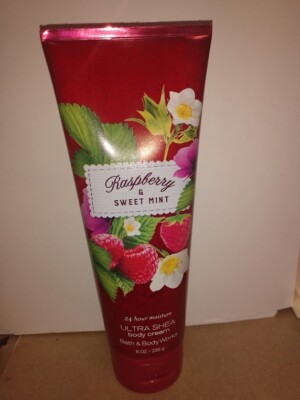 Bath & Body Works 'Raspberry & Sweet Mint' Body Cream Lotion - 8 oz -New/Retired