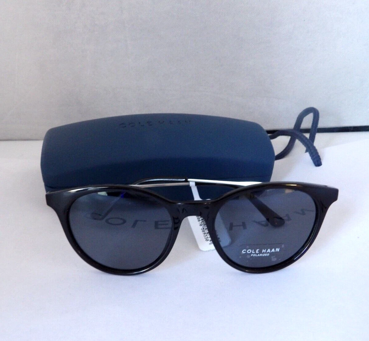 New Cole Haan Womens Polarized Tapered Black Round Sunglasses Cole Haan Round Sunglasses for Women for sale | eBay main image 3