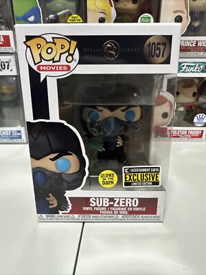 Funko Pop! Movies 1057 Mortal Kombat Sub-Zero Glow Entertainment Earth Exclusive