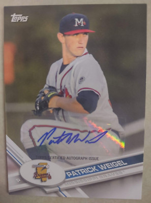 2017 Topps PATRICK WEIGEL MLB Braves RC ROOKIE AUTOGRAPH! FREE SHIPPING!!