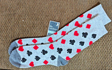 NEW w/Tags, Mens Funky Novelty ACES PLAYING CARDS SOCKS, Size 6-12