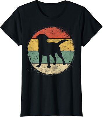 Retro Labrador Design Cute Lab Owner Proud Gift Ladies' Crewneck T-Shirt