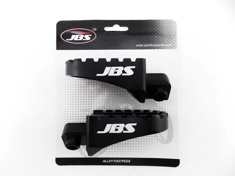 HONDA CR60 1984 JBS BLACK CNC BILLET ALLOY FOOT PEG SET PAIR FOOTPEGS REST Foto 2 de 4