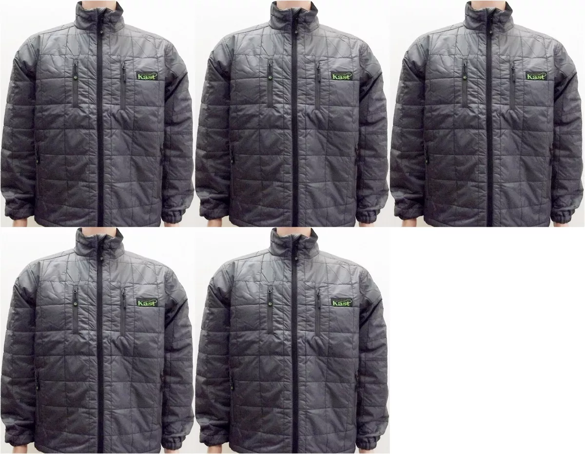 Lot of 5 Kast Extreme Fishing Gear Hell Razor Fishing Jacket Gray Small NWT OP