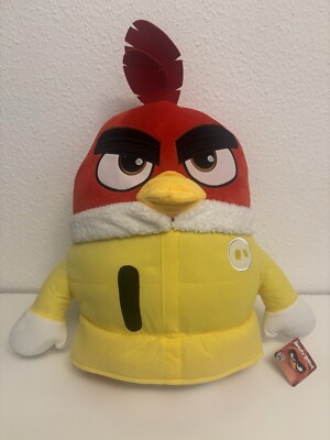 Angry Birds XXL Plüschtier / Rot / Gelber Mantel/ Mit Etikett / Stofftier Kinder