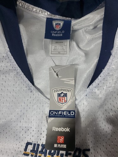 San Diego Chargers Sewn Ryan Mathews Jersey Mens Size 52 White NFL Reebok - Picture 8 of 9