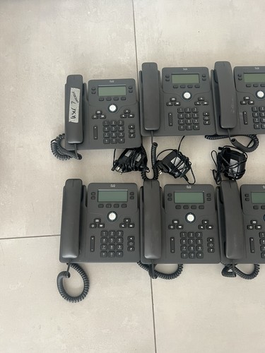 Lot travaux x 9 téléphone IP Cisco CP-6861 avec support + combiné - Photo 3/4