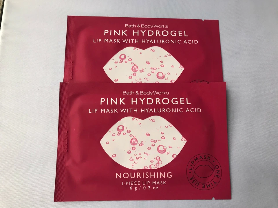 2X BATH & BODY WORKS PINK HYDROGEL   NOURISHING 1-PIECE LIP MASK 6 g/0.2 oz - Image 4 of 4