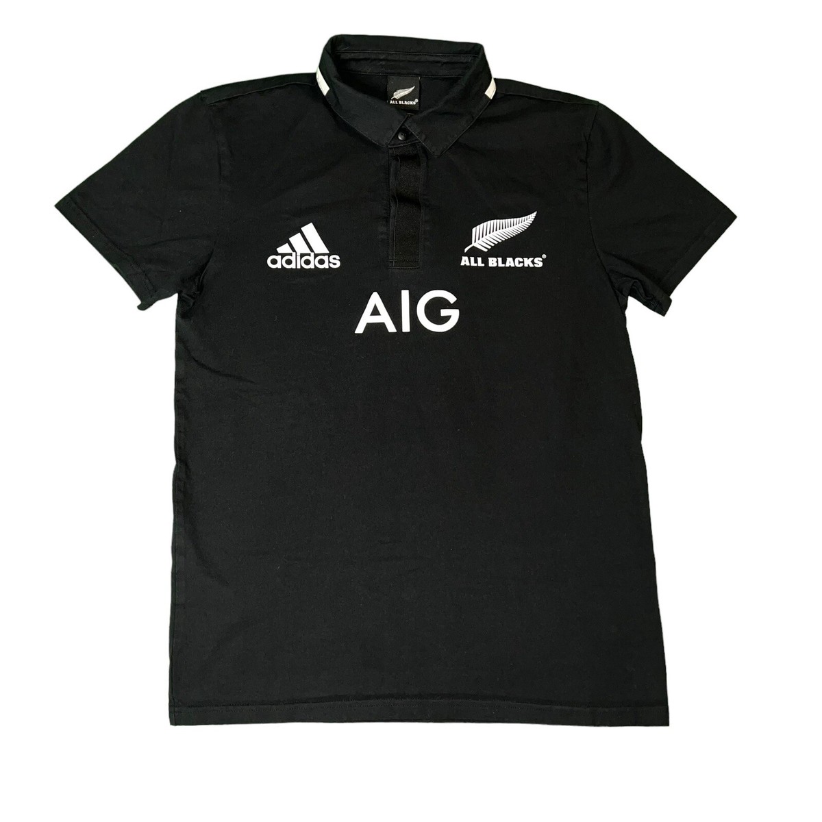 Adidas All Blacks Rugby Polo Shirt Size Small