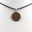 stones And Minerals. Necklace Coin Piece Norway 5 Øre - Olav V. Cord No