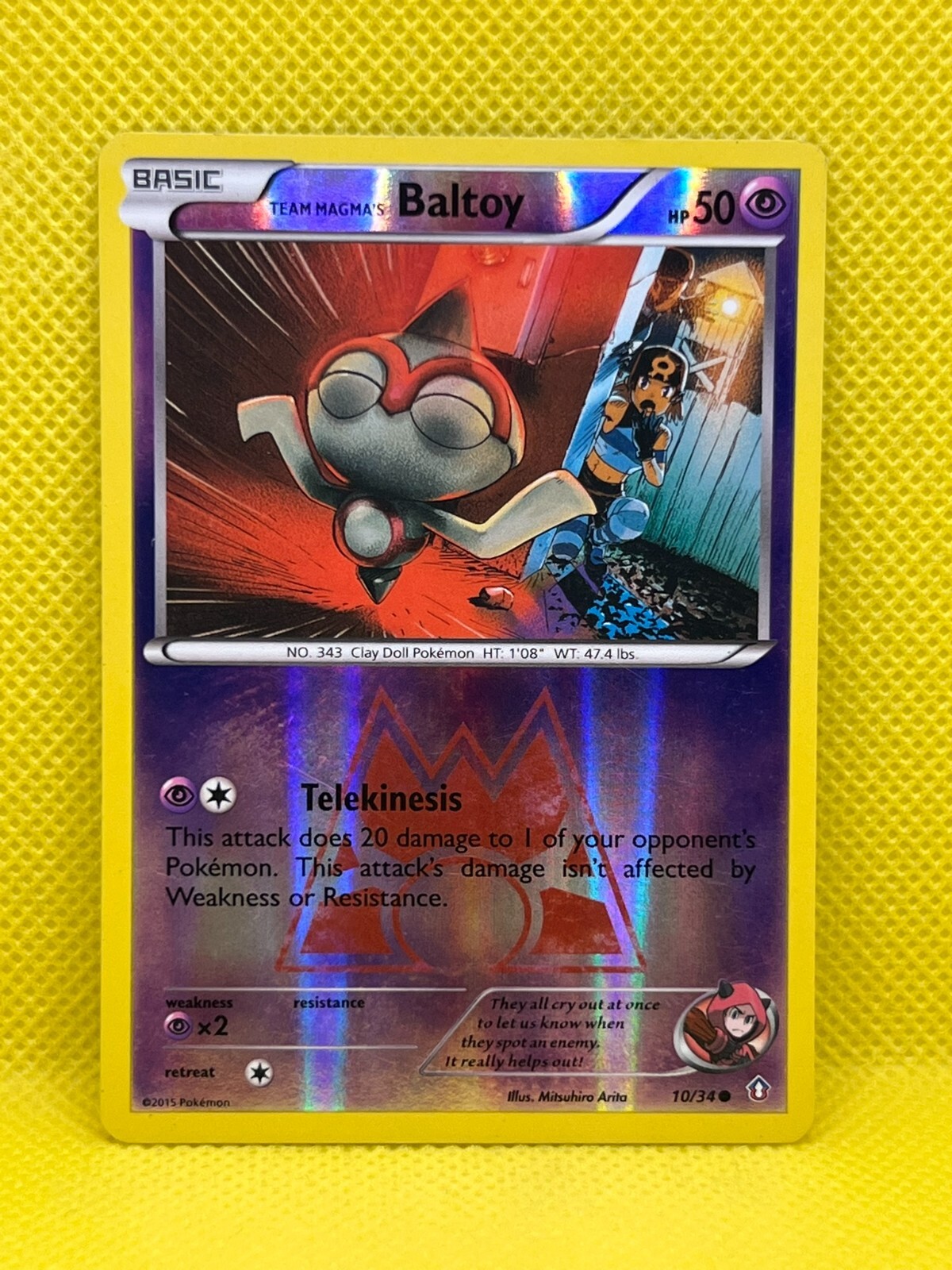 Pokémon TCG Team Magma's Baltoy Double Crisis 10/34 Reverse Holo
