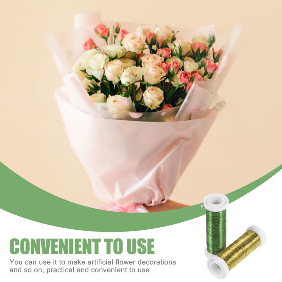 2 Rolls Artificial Flower Branch Florist Wire Floral Stem Stems eBay