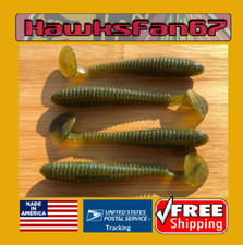 25 K's MAGIC 4"  BPS STYLE SPEED SHAD PADDLE TAIL SWIMBAIT BASS BAIT BULK LOT