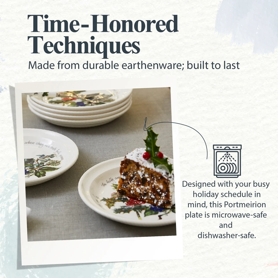 Portmeirion Holly and Ivy 7.25" Bread & Butter Plate (Set of 6) - Image 4 of 4