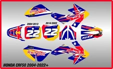 HONDA CRF50 GRAPHICS KIT DECALS THICK AND HIGH GLOSS......