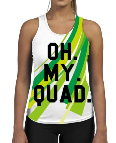 Oh My Quad WOMENS GYM TANK Top Vest Fitness Workout Gym Gymwear Slogan Funny  - Afbeelding 1 van 1