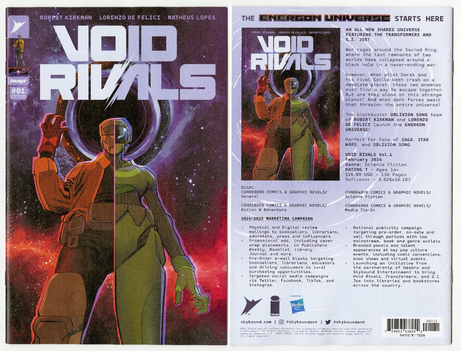 Void Rivals #1 2023 ALA Chicago Library Variant Rob Kirkman Transformers/GI Joe 