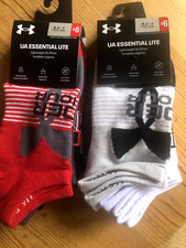 Under Armour Youth, kids socks 4.5-7 Essential Lite dark or light colors