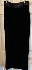 Vintage Skirt Scott McClintock Sz 14 Gunne Sax black velvet goth vampire 90s