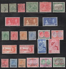 St Christopher & St Kitts-Nevis 1882-1950 25 Stamps Mint & Used ref 12A