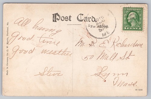 1910s South Bridgton, Maine - Steamer Landing Long Lake -Horses & Stage ...