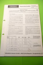 Servizio Manuale di Istruzioni per Grundig Rt 40, Originale