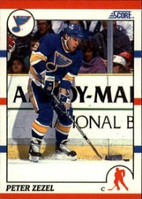 1990 SCORE NHL HOCKEY Card #24 - Peter Zezel, St. Louis Blues - 4 Cards/$3 Sale!