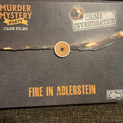 Murder Mystery Party Case Files Fire In Adlerstein The Game NEW