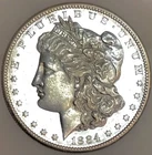 1884 S MORGAN DOLLAR*VERY RARE*SEMI PROOF LIKE*TOUGH S MINT*FULL FEATHERS #64890