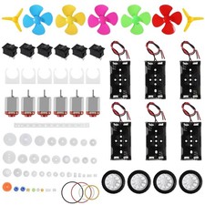 6 Sets DC Motors Kit Mini Electric Hobby Motor 3V -12V 25000RPM with Plastic