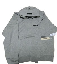 NEW- Fear Of God Essentials XL Dark Oatmeal Hoodie SS22