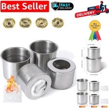 Durable Bioethanol Burner Pots Set - Stylish Stainless Steel Fireplace Solution
