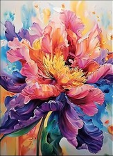 Flower Paint by Numbers Kit for Adults,Peony Adult Painting Flower4