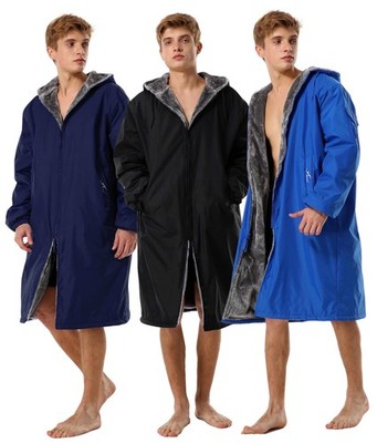 Adoretex Unisex Waterproof Faux Fur Swim Parka - Ultra-Warm, Light Change Robe