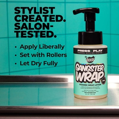 The Doux Gangster Wrap Foaming Wrap Lotion for Textured Hair Setting Styling 8oz