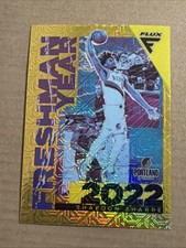 2022-23 Panini Flux Shaedon Sharpe Freshman Year Gold Mojo Prizm /10 RC No. 5