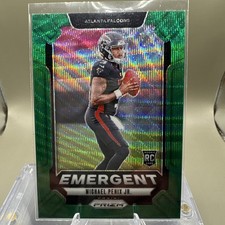 2024 Panini Prizm Michael Penix Jr. Emergent RC Green Wave Rookie #20 - Falcons