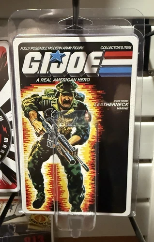 GiJoe 1986 Leatherneck Clamshell Display Case With Insert Card