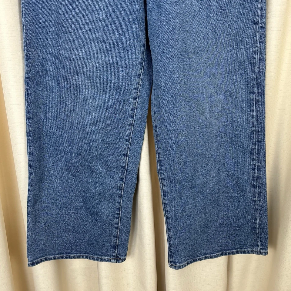 Lee Riders Womens Cropped Hi Wide Jeans Wide Leg High Waist Size 6 - image 3 of 4