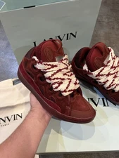 NIB LANVIN RED CURB SNEAKERS men shoes  $1090    US 11 / EUR 44