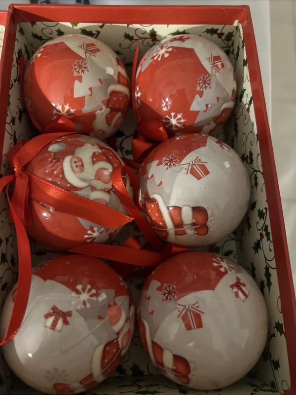 Christmas Tree Ornaments - Box Of 6. From Spain