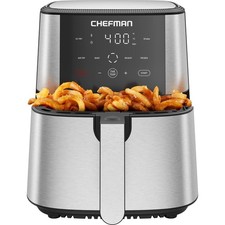 Chefman TurboFry 6-Quart Digital Air Fryer with Touch Controls, 4 Cooking