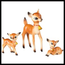 Elegant Vintage Resin Reindeer Set of 3 for Festive Indoor Spaces
