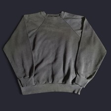 Vintage 90s Tultex Blank Sweatshirt Black Crewneck USA Made Streetwear L
